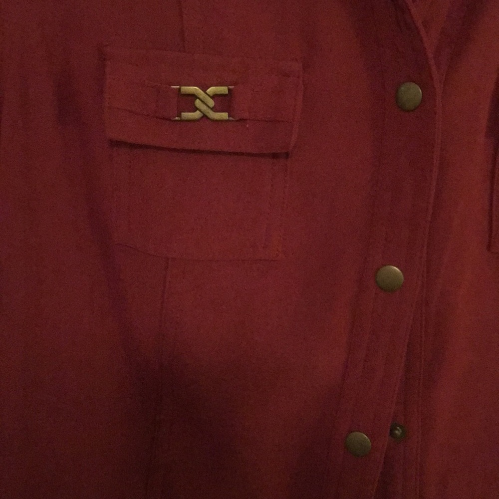JM Collection Suede Blouse - Picture 5 of 6